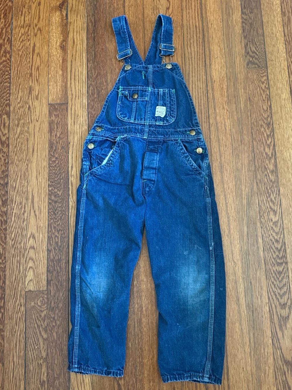 Vintage Pointer brand, youth, denim overalls